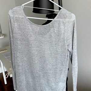 Gray metallic top